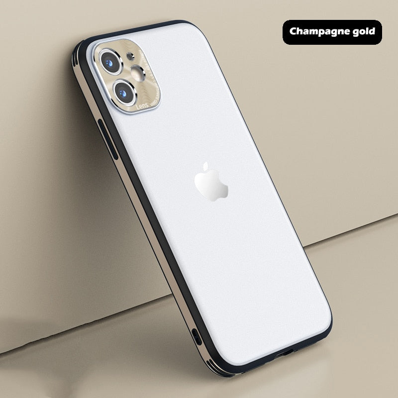 Classic Matte Metal Case For iPhone X/XR/XS/XS Max/11/11 Pro/11 Pro Max/12/12 Mini/12 Pro/12 Pro Max Shockproof - 380230 for iPhone X / Champagne gold / United States Find Epic Store