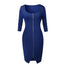 Women Front Zip Cocktail Bodycon Dress - 200000347 Blue 1 / S 1 / United States Find Epic Store