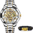 Top Brand Luxury Automatic Sapphire Crystal Fashion Watch - 200033142 two tone white / United States Find Epic Store