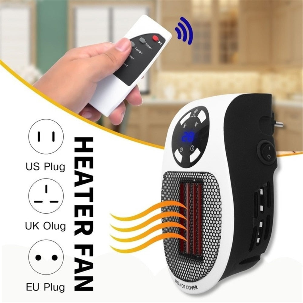 Portable Electric Heater 220V Safe Quiet Ceramic Fan Heater Plug In Air Warmer Wall-mounted Led Heater Stove Radiator Warm Hot - 100000129 Find Epic Store