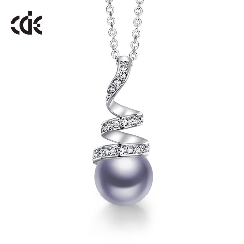 Fashion Pearl Pendant Necklace - 200000162 Lavender / United States / 40cm Find Epic Store