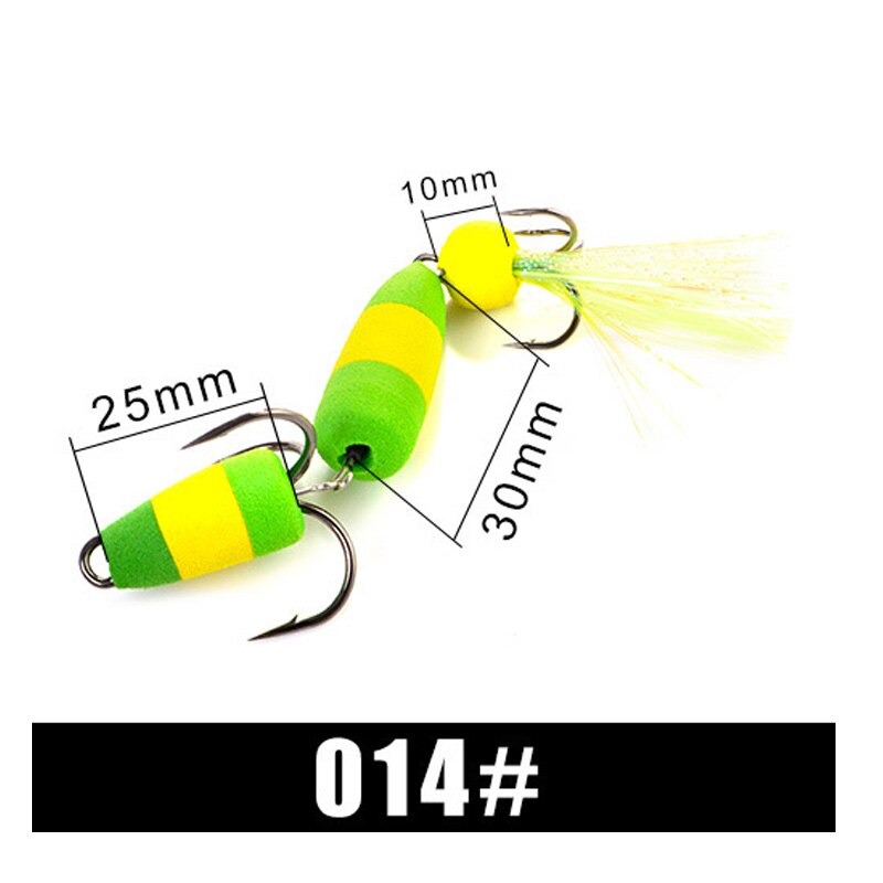 ZK30 1pc Fishing Lure Soft Lures Foam Bait Swimbait Wobbler Bass Pike Lure Insect Artificial Baits Pesca - 100005544 014 / United States Find Epic Store