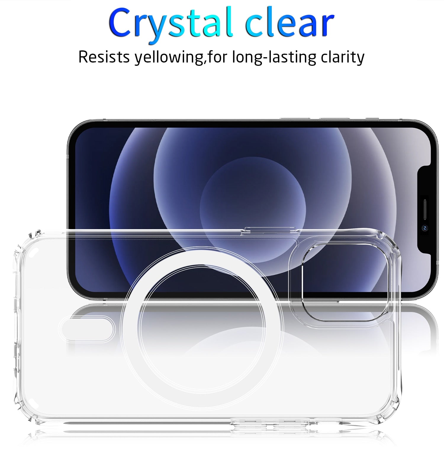 Transparent Case For iPhone 12 Pro Max Magnetic Clear Back Cover Wireless Charger Case Shockproof For iPhone 12 Mini Phone Cases - 380230 Find Epic Store