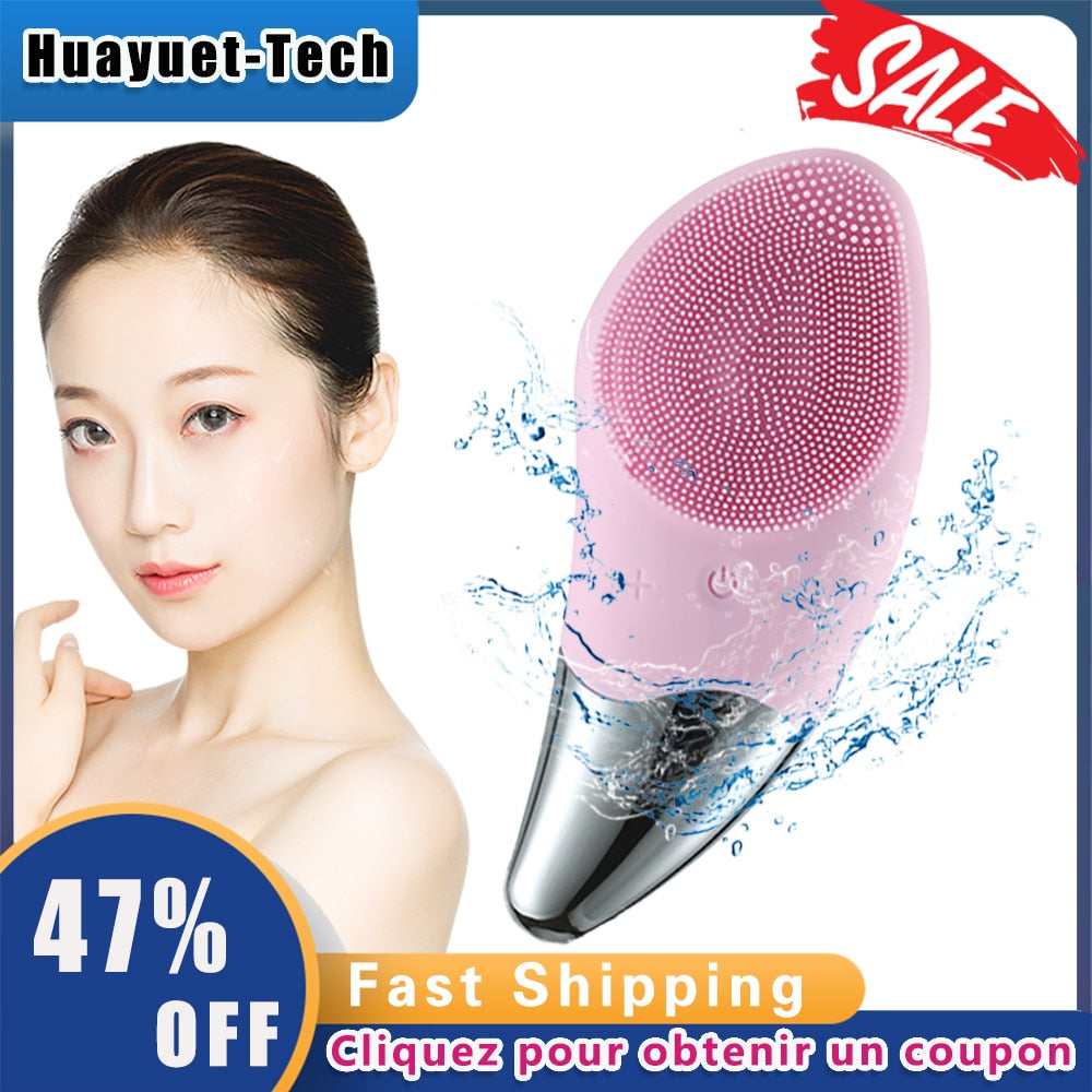 Silicone Facial Cleansing Brush Rechargeable IPX7 Sonic face scrubber, Ultra Soft Mini Washing Massager for All Skin Deep Cleans - 200191142 Find Epic Store