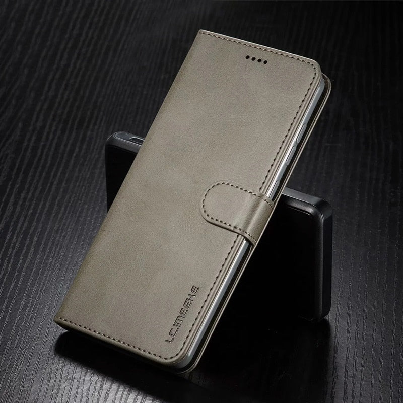 Grey Color Case - Leather Wallet Case for A52 S21 S20 Samsung Galaxy Note 20 Ultra FE S10 Plus A72 A52 A71 A51 5G A42 A32 A21s A11 Flip Cover A12 - 380230 For S10 / Grey / United States Find Epic Store