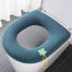 Winter Warm Toilet Seat Cover Closestool Mat 1Pcs Washable Bathroom Accessories Knitting Pure Color Soft O-shape Pad Bidet Cover - 0 Find Epic Store