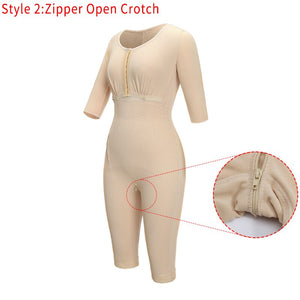 Full Body Shaper Bodysuit - 31205 Beige(Zipper Crotch) / S / United States Find Epic Store