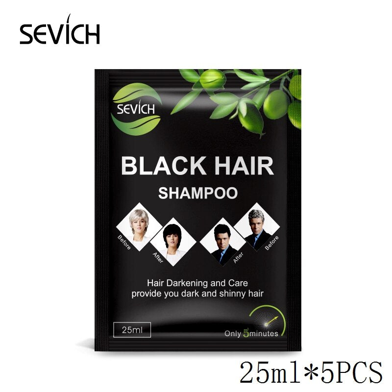 Sevich Hair dye Black Shampoo 250ml Fast Dye Hair Shampoo Natural Anti Hair Loss Moisturizing Refreshing Black Hair Care - 200001173 United States / 125ml black Find Epic Store