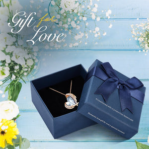 Charming Heart Pendant with Crystal Silver Color - 100007321 Sky Blue Gold in box / United States Find Epic Store