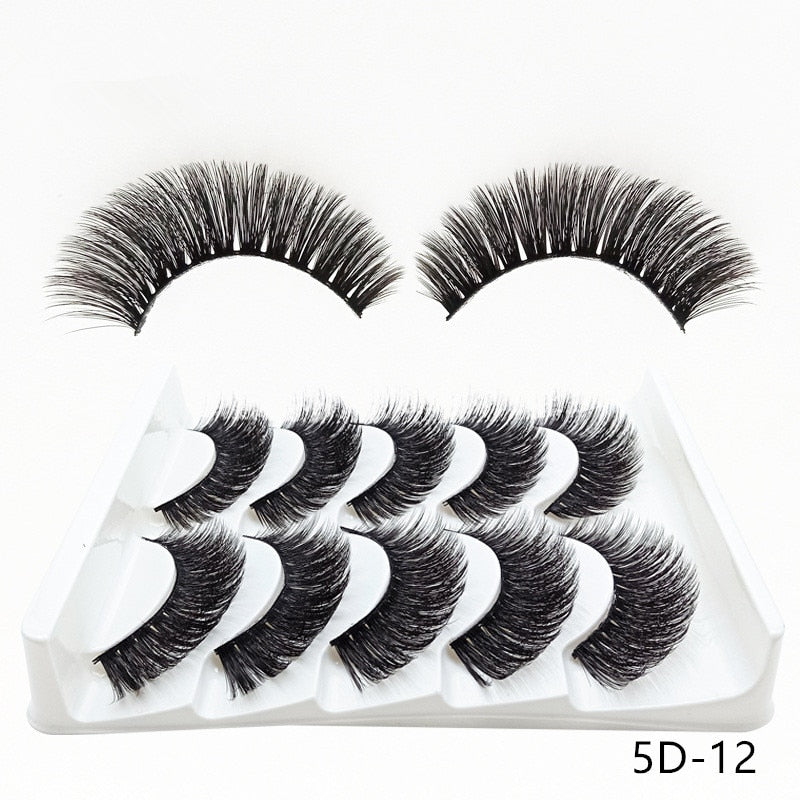 8 pairs of handmade mink eyelashes 5D eyelashes extensions - 200001197 0.07mm / 5D-12 / United States Find Epic Store