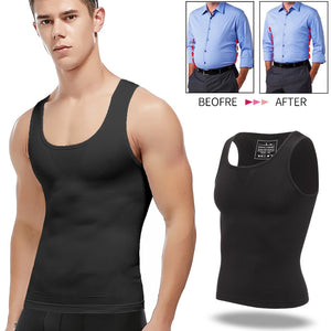 Mens Slimming Body Shaper Chest Compression Shirts Gynecomastia Abdomen Slim Vest Tummy Control Shapewear Waist Trainer Corset - 200001873 Find Epic Store