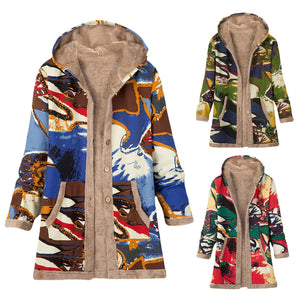 Long Sleeve Plush Spring Parkas Coat With A Hood - 200000801 Find Epic Store