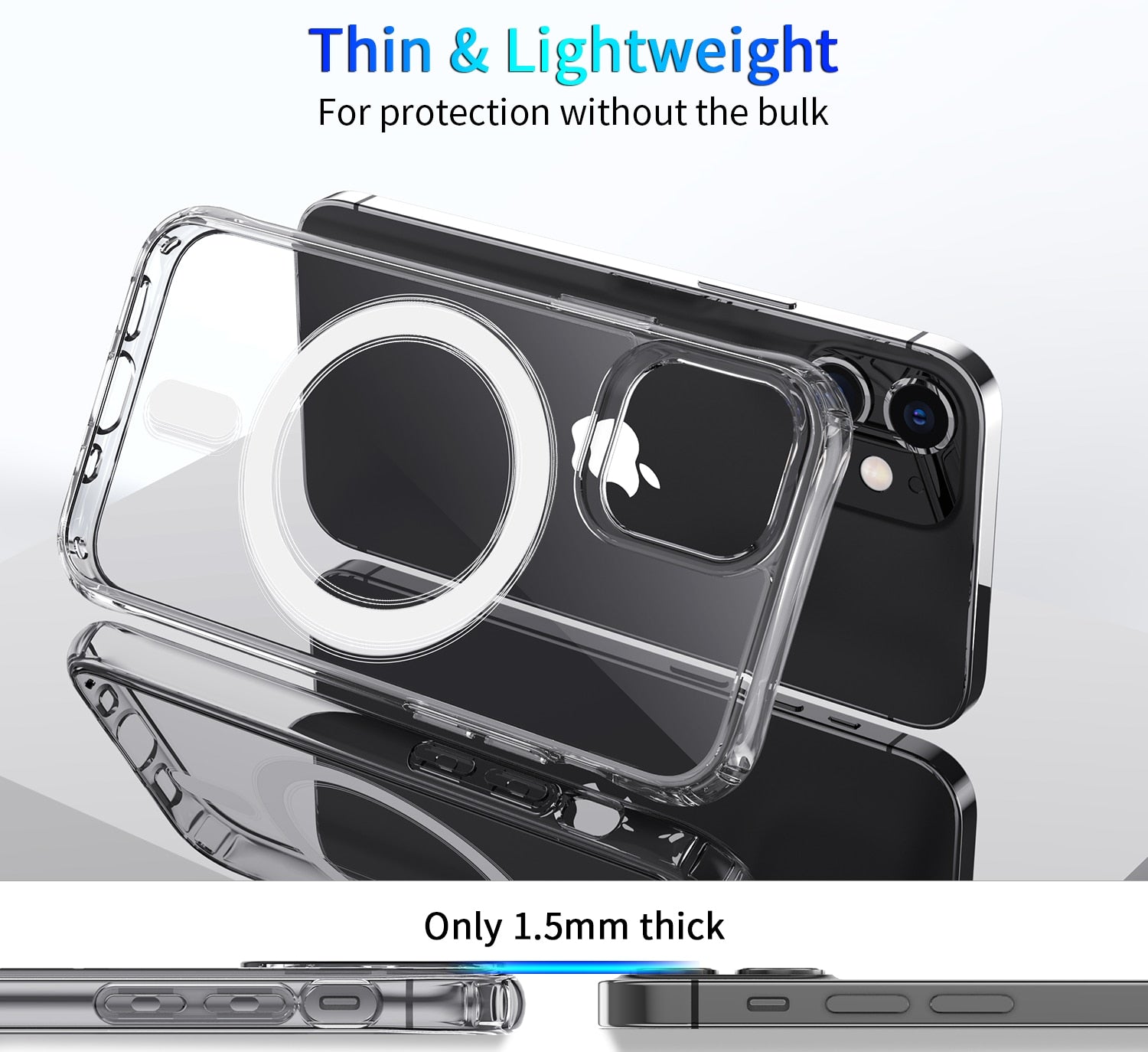 Transparent Case For iPhone 12 Pro Max Magnetic Clear Back Cover Wireless Charger Case Shockproof For iPhone 12 Mini Phone Cases - 380230 Find Epic Store