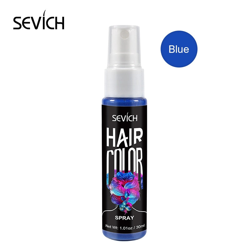 Sevich 30ml Temporary Hair Dye Spray DIY Hair Color Liquid Washable 5 colors One Time Hair Color Spray Instant color - 200001173 United States / Blue Find Epic Store