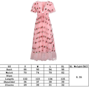 Sexy V-Neck Belt Strawberry Dress - 200000347 122 CM / S / United States Find Epic Store