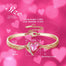 Luxury Brand Jewelry Angel Wings Rose Gold Bracelet Pink Heart Crystal Charm Bangles - 200000146 Find Epic Store
