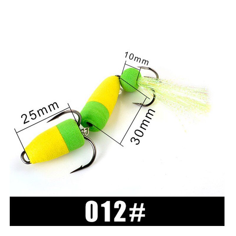 ZK30 1pc Fishing Lure Soft Lures Foam Bait Swimbait Wobbler Bass Pike Lure Insect Artificial Baits Pesca - 100005544 012 / United States Find Epic Store