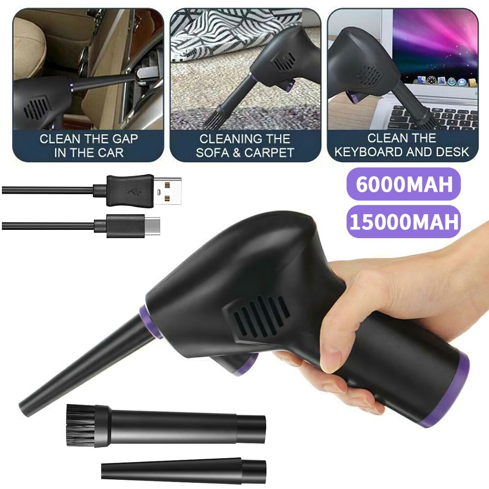 Portable Cordless Air Duster USB Rechargeable Handheld Deep Cleaning Tool for Computer Laptop Keyboard Electronics for Camera - 708022 Find Epic Store