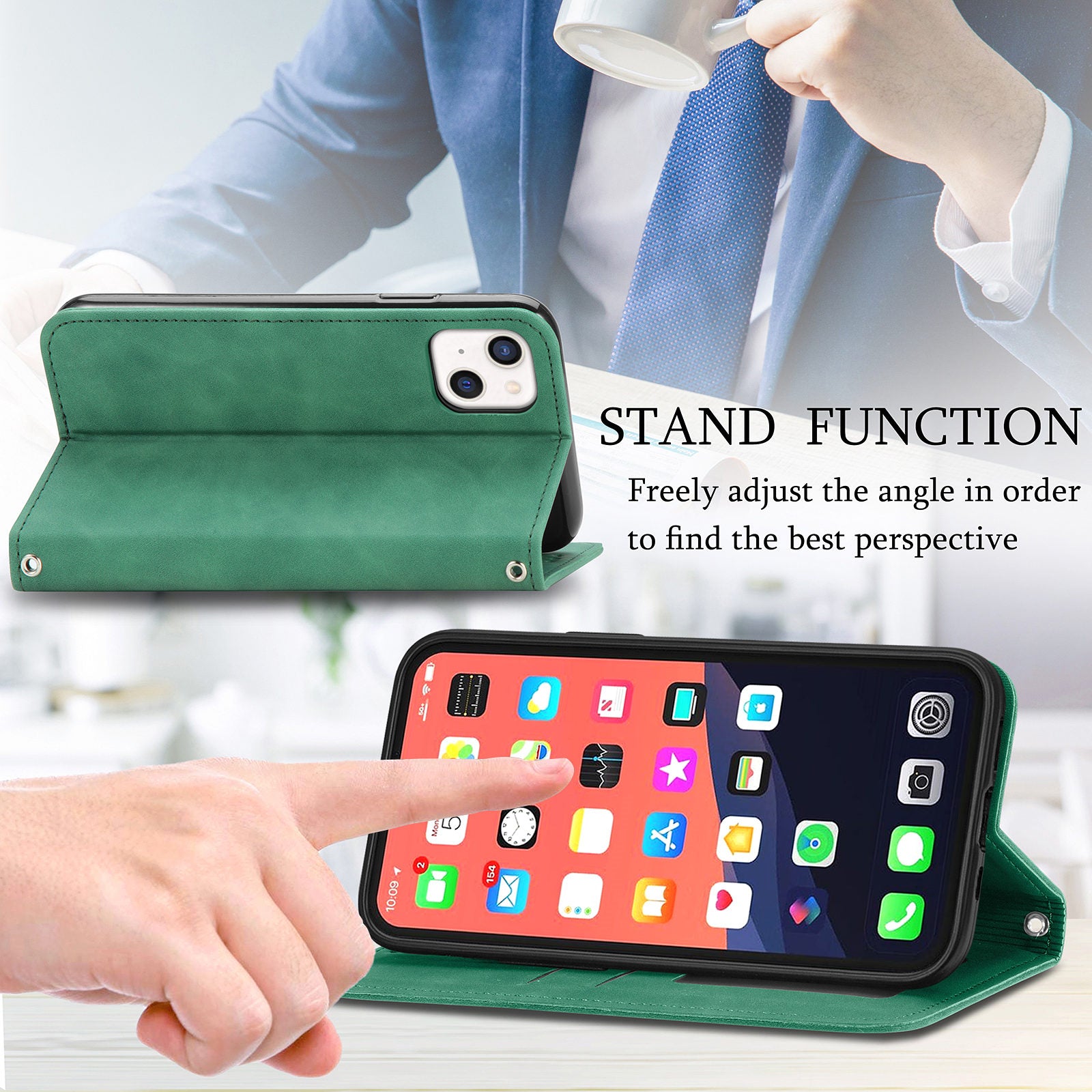 Wallet Case for iPhone 13 Pro ,iPhone 13 Max(2021) Skin Feel PU Leather Folio Flip Cover Credit Card Holder Protective Book Case - 380230 Find Epic Store