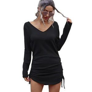Sexy V neck Black Dress - 200000347 Black / S / United States Find Epic Store