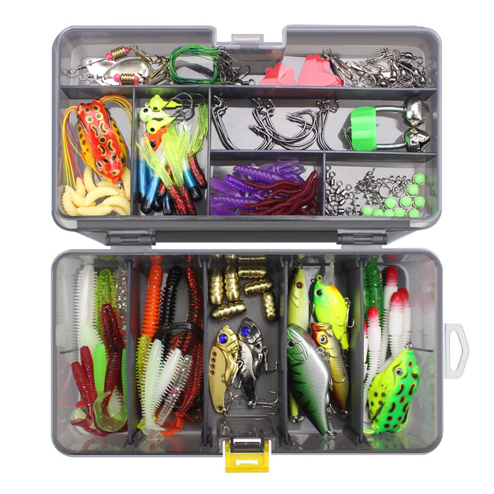 168Pcs/Set Multi-function Fishing Baits Hooks Set Boxed Fish Lures Accessories Fishing Gear Set Outdoor - 100005546 Find Epic Store