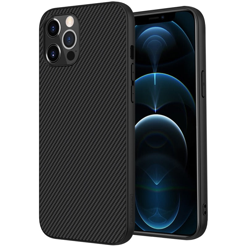 Carbon Fiber For iPhone 12 Pro Max Case, Nillkin Synthetic Fiber PP Shield Back Cover Case for Apple iPhone 12 2020 Inner iron - 380230 Find Epic Store