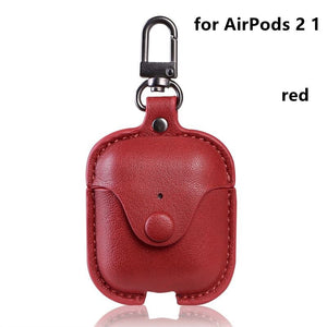 For AirPods Pro 2 1 luxury Bluetooth leather Accessories Bluetooth headset protector Cover business leather Case for AirPods 2 1 - 200001619 United States / red 2 1 Find Epic Store