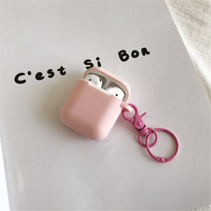 Silicone for Airpods Cases Cover Luxury Cute Airpods2 Earphone Protector Air Pods Accessories with Keychain for Airpods 2 1 Case - 200001619 United States / Pink Find Epic Store