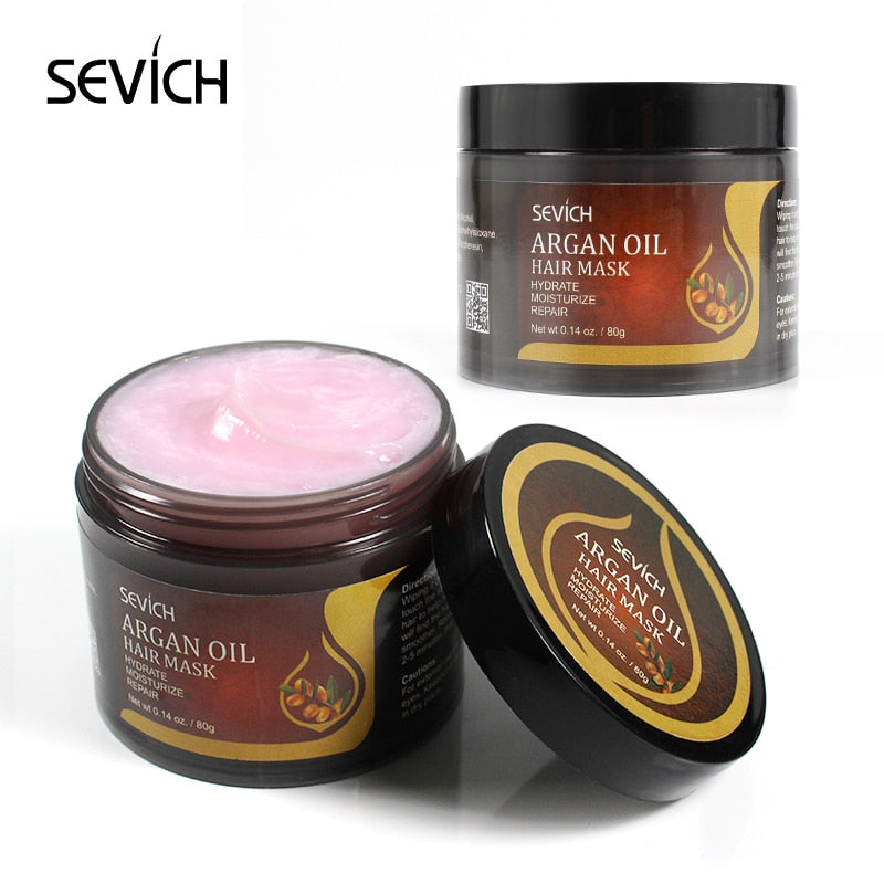 Sevich 80g Argan Oil Hair Mask Repairs Damage Restore Soft Good or All Hair Types Keratin Hair & Scalp Treatment for Hair Care - 200001171 Find Epic Store