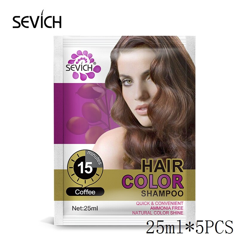 Sevich Herbal 250ml Natural Plant Conditioning Hair dye Black Shampoo Fast Dye White Grey Hair Removal Dye Coloring Black Hair - 200001173 United States / 125ml coffee Find Epic Store
