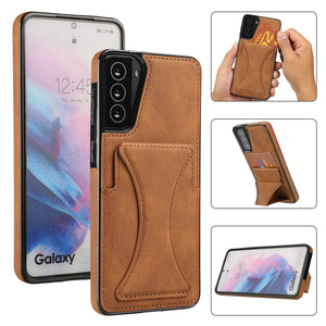 Samsung Galaxy A72/A52/A71/A51/A42/A32/A12/A21S/A30S/A50S/A20 Case - Slim Fit Leather Card Slots with Stand Cover - 380230 for Galaxy A50 / Brown / United States Find Epic Store