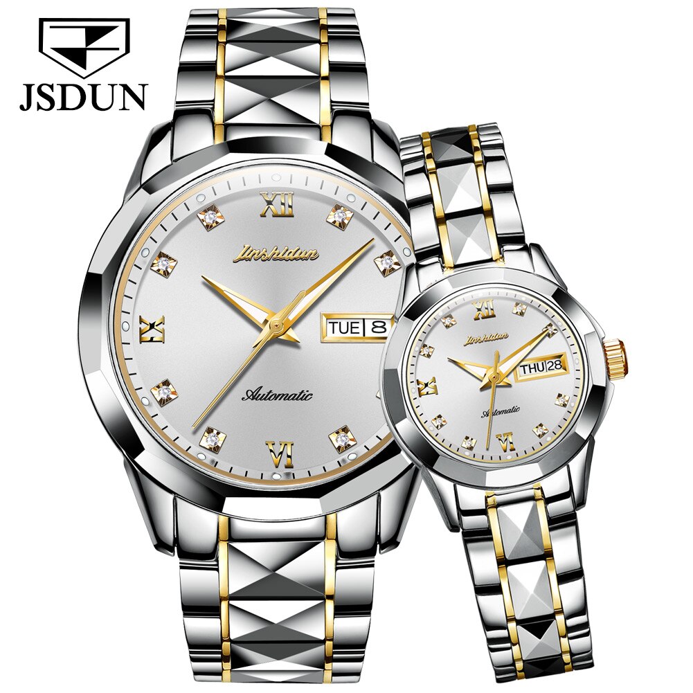 Couple Top Brand Luxury Automatic Watch - 200033142 Two tone-white / United States Find Epic Store
