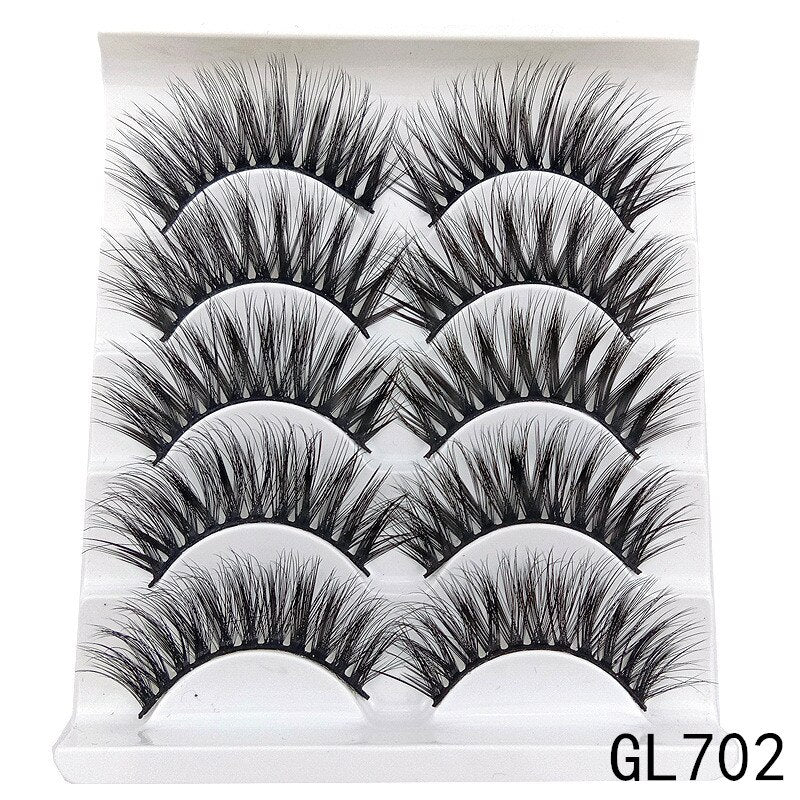 7 pairs of 25mm 3D mink lashes natural long eyelashes mink, fluffy false eyelashes eye makeup - 200001197 GL702 15mm / United States Find Epic Store