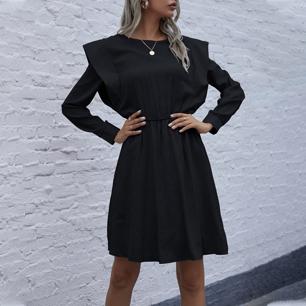 Cotton Linen Long Sleeve Dress - 200000347 Find Epic Store