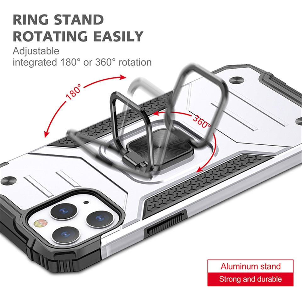 Cases For iPhone 12 Pro Max Shell Kickstand Silicone Shockproof Magnetic Car Holder Wireless Charging Phone Case For iPhone 12 - 380230 Find Epic Store