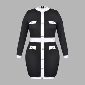 6XL Vintage Button Long Sleeve Dress - 200000347 Find Epic Store