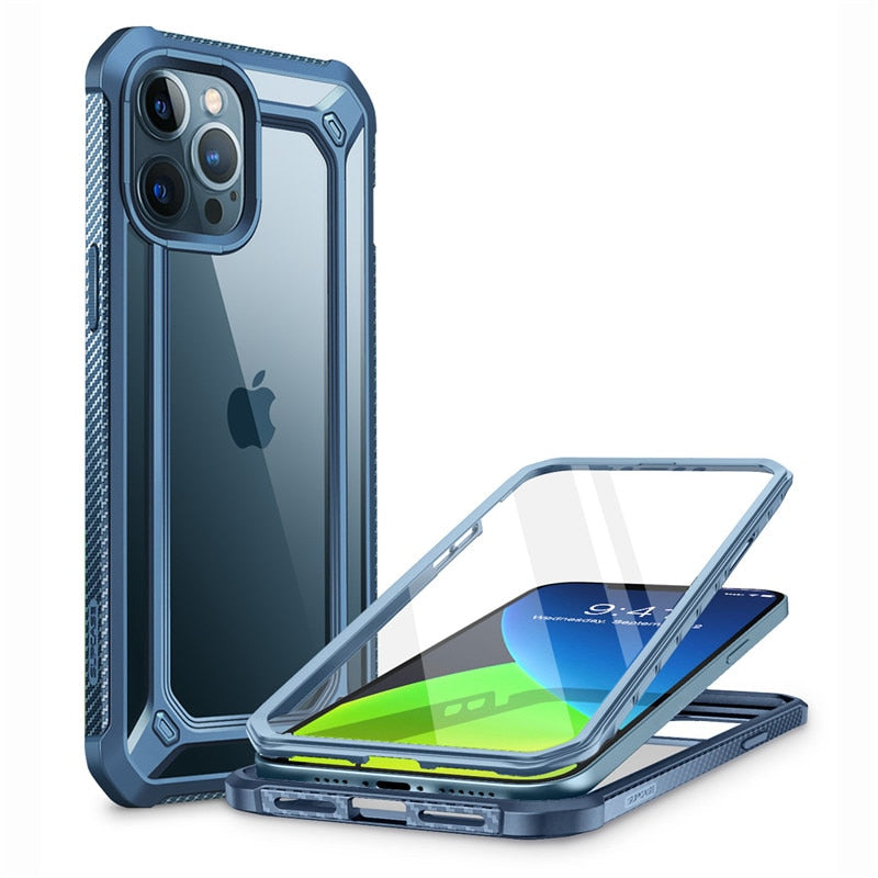 For iPhone 12 Pro Max Case 6.7 inch (2020 Release) UB EXO Pro Hybrid Clear Bumper Cover WITH Built-in Screen Protector - 380230 PC + TPU / Aqua / United States Find Epic Store