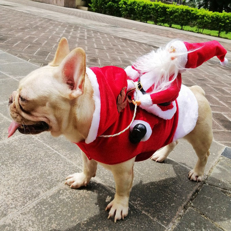 Christmas Pet Dog Cat Costumes Funny Santa Claus Costume For Dogs Cats Novelty Dog Clothes Chihuahua Pug York shire Clothing - 0 Find Epic Store