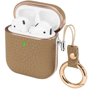 For AirPods 1/2 Apple AirPod Earphone Cases Business Accessories Cute luxury leather Protector Cover lychee for AirPods 2 1 Case - 200001619 United States / brown Find Epic Store