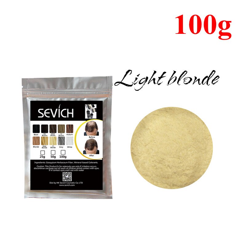 Sevich Hair Building Fiber Powder Refill Bags 100g Anti Hair Loss Products Concealer Refill Fiber Instantly Hair Extension - 200001174 United States / light blonde Find Epic Store