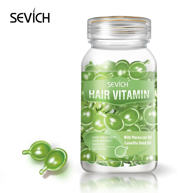 Sevich 30pcs Keratin Complex Oil Smooth Silky Hair Serum Hair Vitamin Moroccan Oil Anti Hair Loss Hair Mask Repair Damage - 200001171 United States / Green Find Epic Store