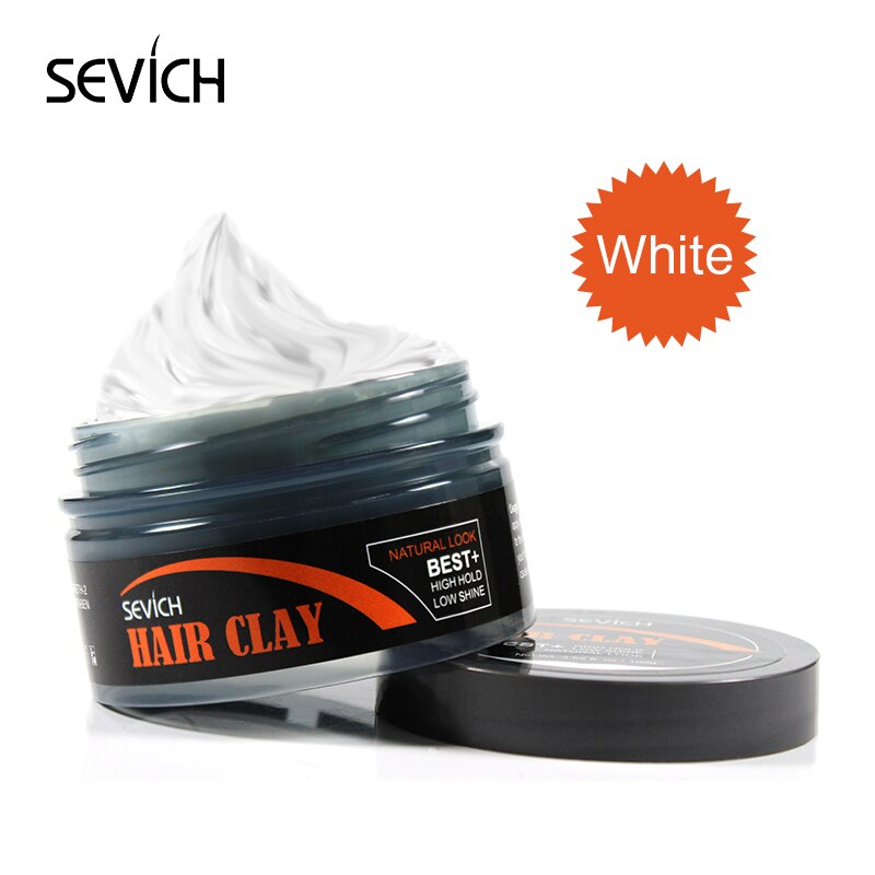 Sevich 100g Hair Styling Clay Mud for Men Strong Hold Hairstyles Matte Finished Molding Cream Long Lasting Stereotype Hair Wax - 200001186 United States / White Find Epic Store