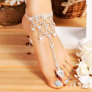 Fashion Women Ankle Bracelet Beach Imitation Pearl Barefoot Sandal Femininas Foot Jewelry Anklet Chain - 200000141 as pic 6 Find Epic Store