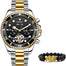 OLEVS Top Brand New Stainless Steel Mechanical Watch - 200033142 two tone black / United States Find Epic Store