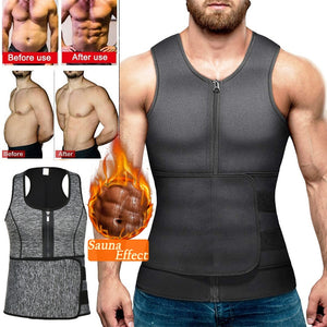 Men Waist Trainer Corset Compression Shirt for Weight Loss Slimming Tank Top Body Shaper Tight Undershirt Tummy Control Girdle - 0 Find Epic Store