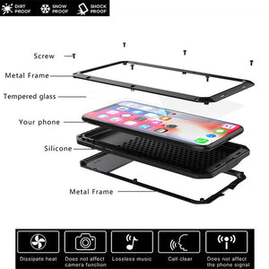 Black Color Case for Metal Aluminum Armor doom Shockproof Case for iPhone 13 11 12 Pro XS MAX mini SE XR X 6 6S 7 8 Plus 5S 5 Outdoor Military Cover - 380230 Find Epic Store