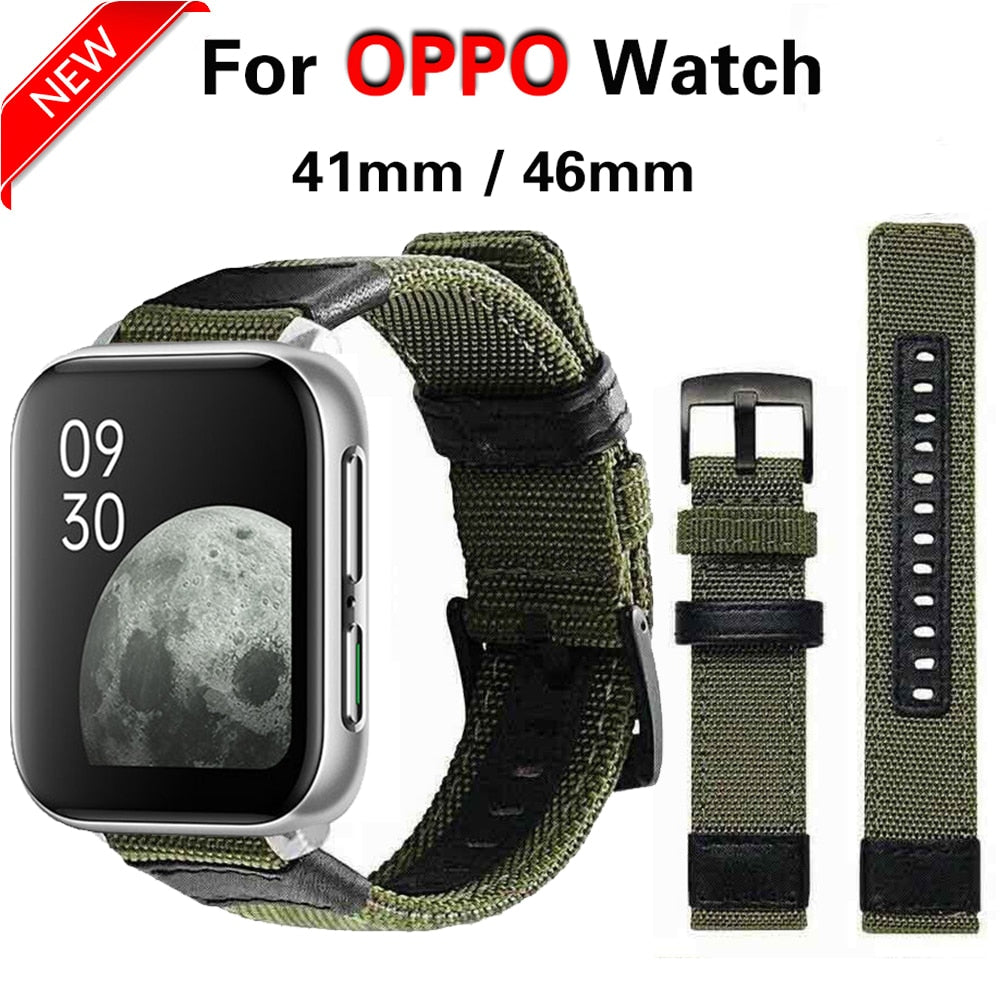 Nylon Fabric Wrist Strap For OPPO Watch 41mm 46mm Nylon Bracelet Band Breathable Strap Wristband For OPPO Watch 46mm 41mm - 200000127 Find Epic Store