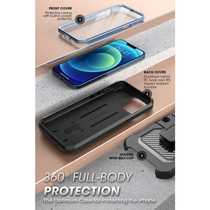 For iPhone 13 Pro Max Case 6.7" (2021) UB Pro Full-Body Rugged Holster Cover with Built-in Screen Protector & Kickstand - 0 Find Epic Store