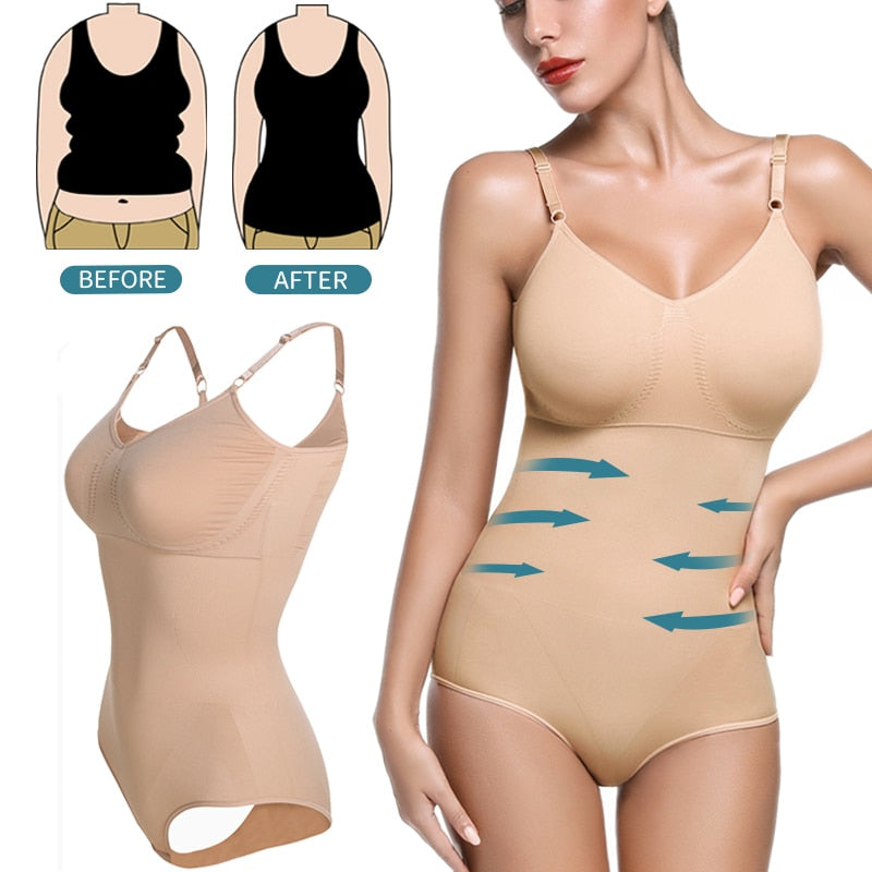 Bodysuit Shapewear Waist Trainer Full Body Shaper Women Tummy Control Slimming Sheath Abdomen Shapers Slim Corset Modeling Belt - 31205 Find Epic Store