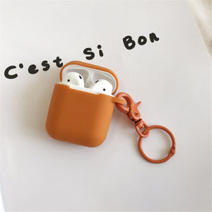 Silicone for Airpods Cases Cover Luxury Cute Airpods2 Earphone Protector Air Pods Accessories with Keychain for Airpods 2 1 Case - 200001619 United States / Orange Find Epic Store